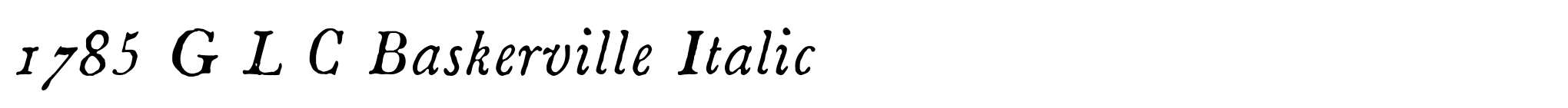 1785 GLC Baskerville Italic image